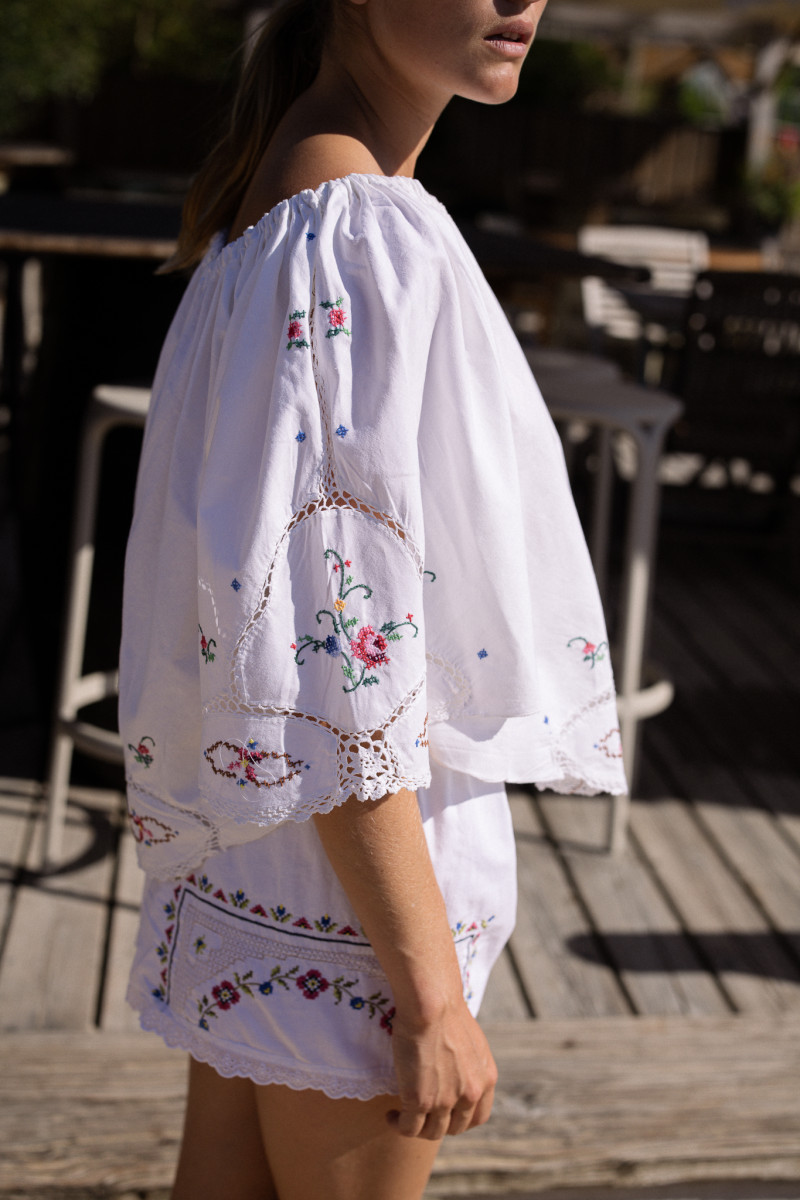 copy of Embroidered Vintage Linen Blouse / Maya
