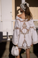 Bandana en linge ancien Amore