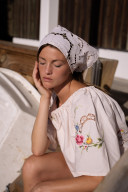 Bandana en linge ancien Capri
