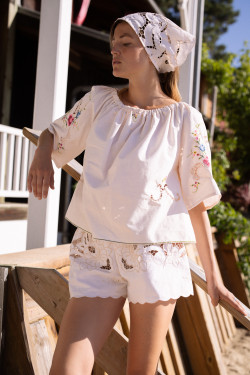 Bandana en linge ancien Capri