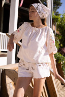 Bandana en linge ancien Capri