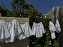 Blouse en linge ancien brodé /Ella