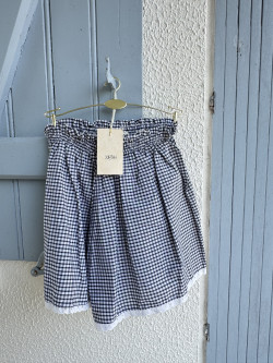 ELENA Navy Gingham Shorts