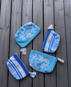 Turquoise Terry Cloth Pouch
