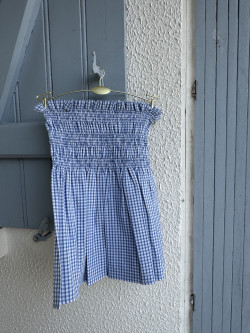 Blue Gingham Gina Top/Skirt