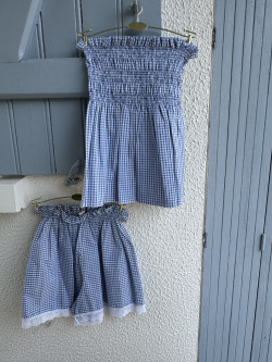 Gina Blue Gingham Shorts