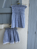 Gina Blue Gingham Shorts