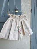 Malo Embroidered Vintage Linen Shorts