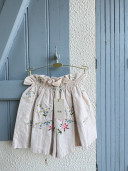 Malo Embroidered Vintage Linen Shorts