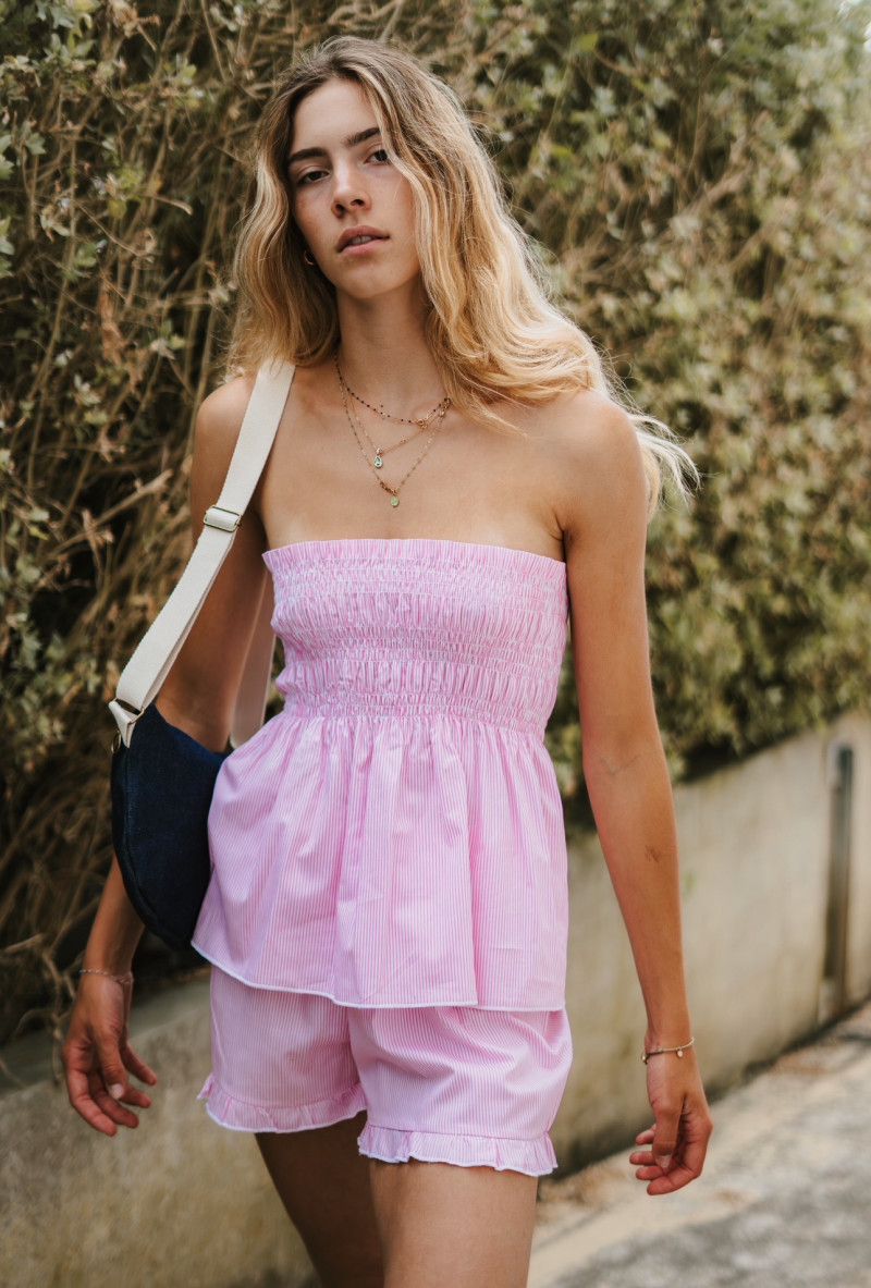 SOFIA Pink Striped Top