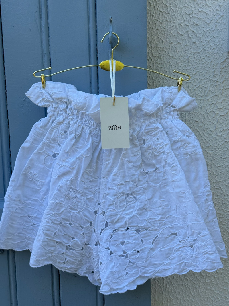Juliette Embroidered Vintage Linen Shorts