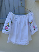 Embroidered Vintage Linen Blouse - IRIS