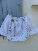 Embroidered Vintage Linen Blouse / Louise