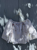 Embroidered Vintage Linen Blouse / Louise