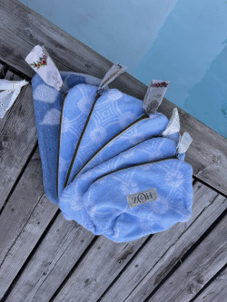 Sky Blue Terry Cloth Pouch