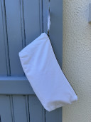 Embroidered Vintage Linen Clutch / INES