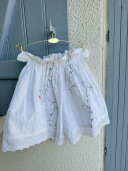 NOE Embroidered Vintage Linen Shorts