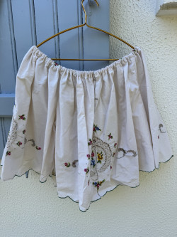 Embroidered Vintage Linen Blouse / Livia