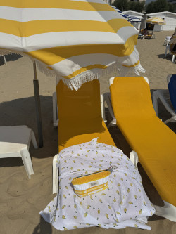 Yellow Terry Cloth Pouch