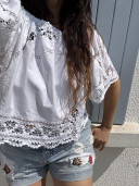 Embroidered Vintage Linen Blouse / MIA