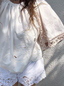 copy of Axelle Embroidered Vintage Linen Blouse
