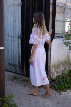 Jupe longue brodée SUZIE