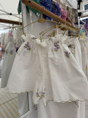 copy of Juliette Embroidered Vintage Linen Shorts