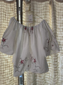 copy of Blouse en linge ancien brodé / Esmée