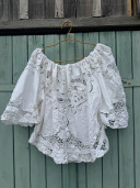 Blouse brodée en linge ancien Mary