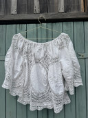 copy of Blouse brodée en linge ancien/ June