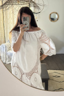 Robe longue brodée Ella