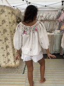 MADELEINE Embroidered Vintage Linen Blouse