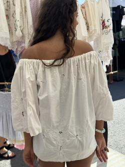 copy of Embroidered Vintage Linen Blouse / June