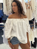 copy of Embroidered Vintage Linen Blouse / June