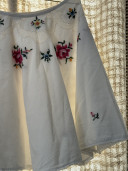 Poncho en linge ancien Flora