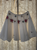 Poncho en linge ancien Flora