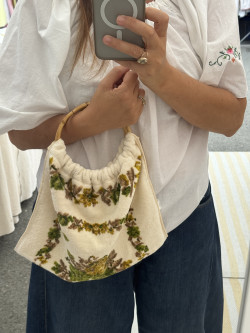 Limonata/ Verde Terry Cloth Bag