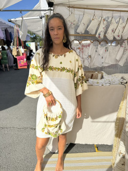 Limonata/ Verde Terry Cloth Dress