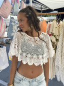 Crochet Embroidered Top / Ezra