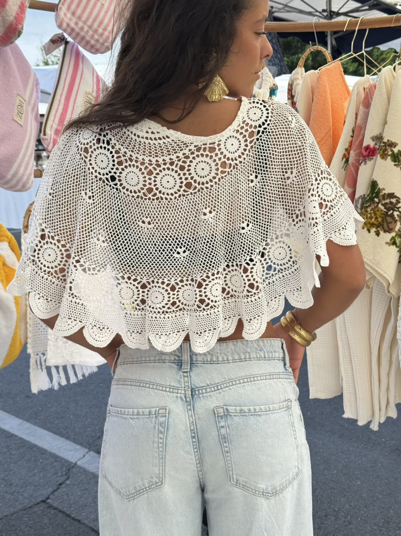 Crochet Embroidered Top / Ezra