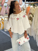 Flora Vintage Linen Poncho