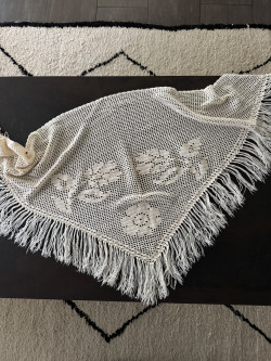 Châle vintage en crochet Mona