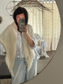 Châle vintage en crochet Mona