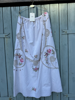 Jupe longue brodée Lucia