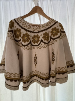 Poncho en laine Giulio