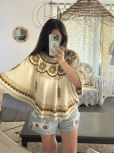 Poncho en laine Giulio