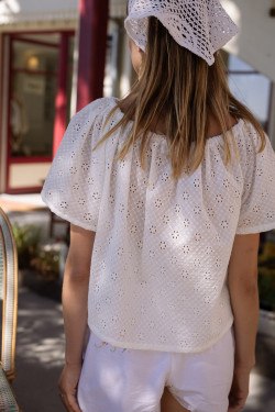 HORTENSE Eyelet Embroidery Blouse