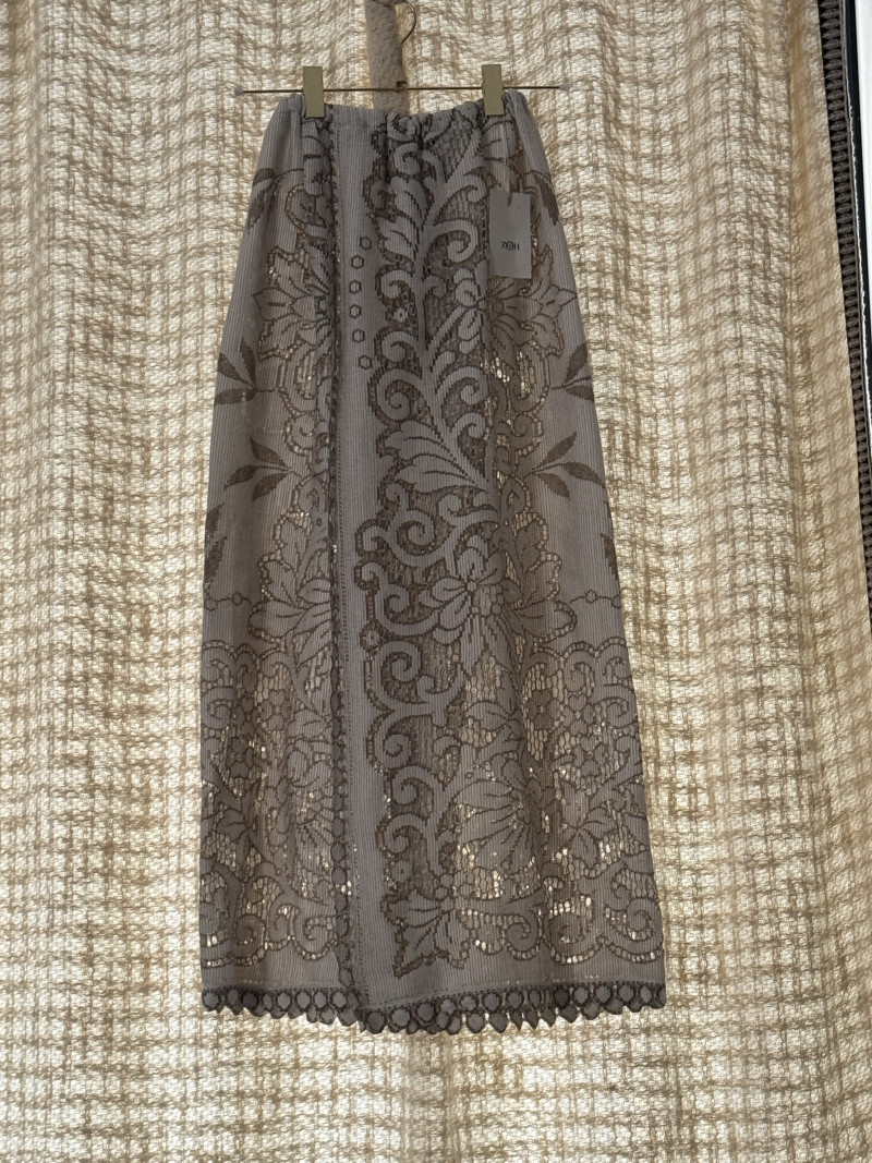Jupe longue brodée Noor