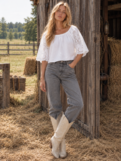 Blouse brodée Gisele