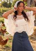 copy of MELLIE Embroidered Vintage Linen Blouse
